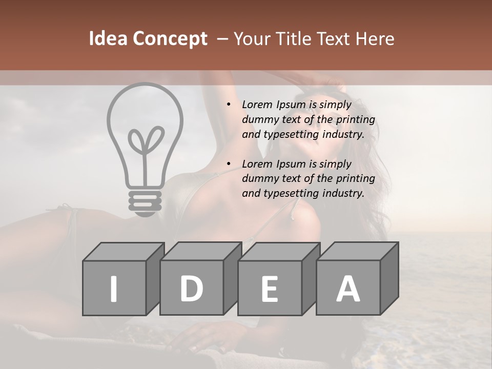 Summer Body Caucasian PowerPoint Template