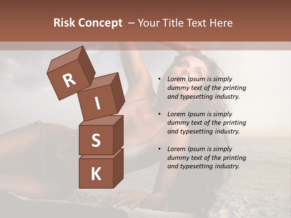 Summer Body Caucasian PowerPoint Template