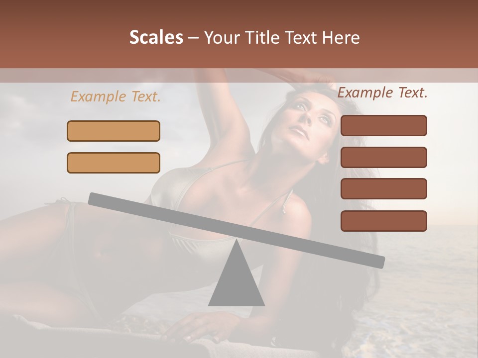 Summer Body Caucasian PowerPoint Template
