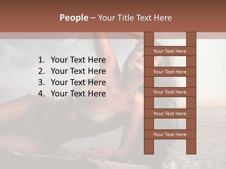 Summer Body Caucasian PowerPoint Template