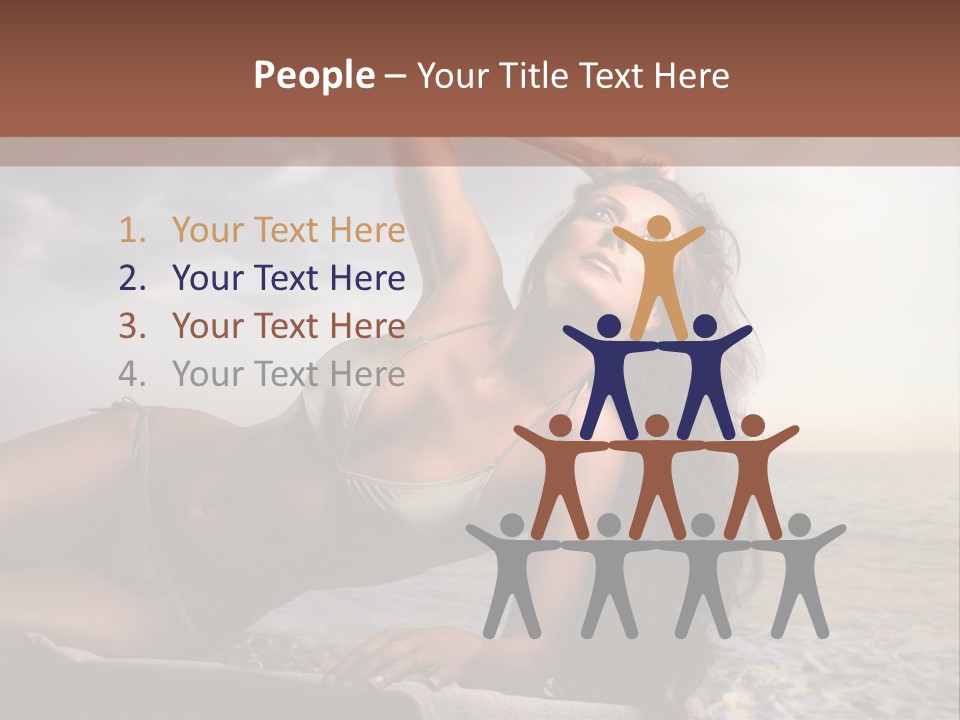 Summer Body Caucasian PowerPoint Template