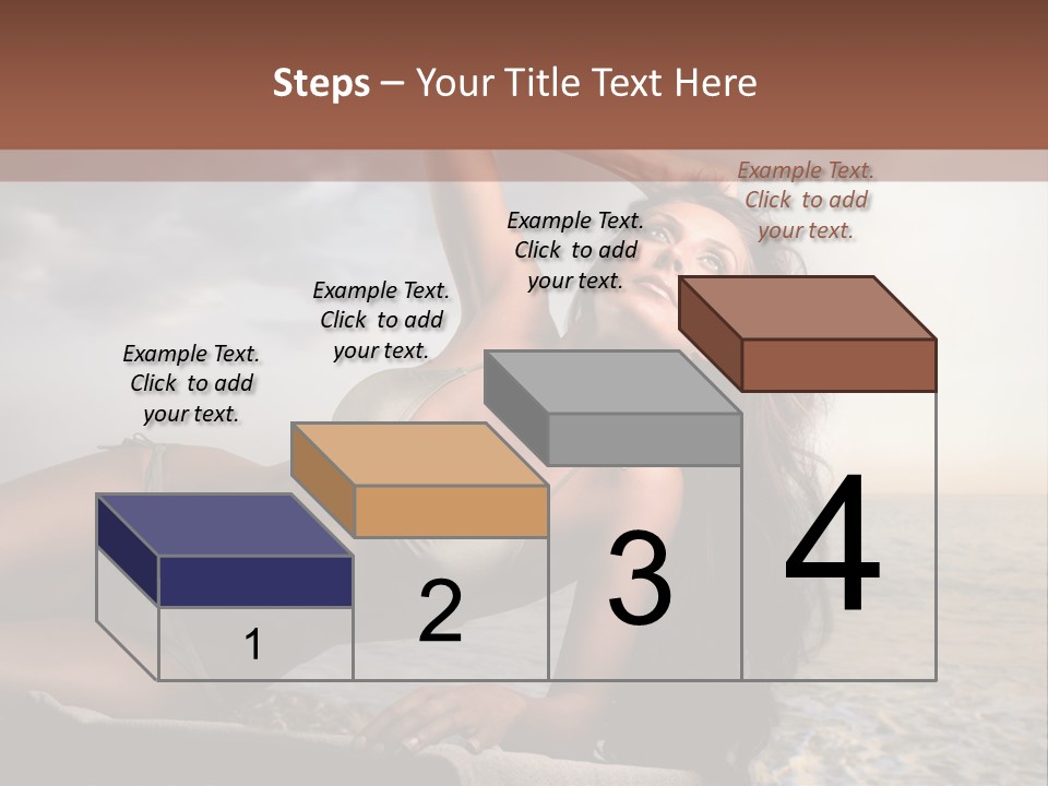 Summer Body Caucasian PowerPoint Template