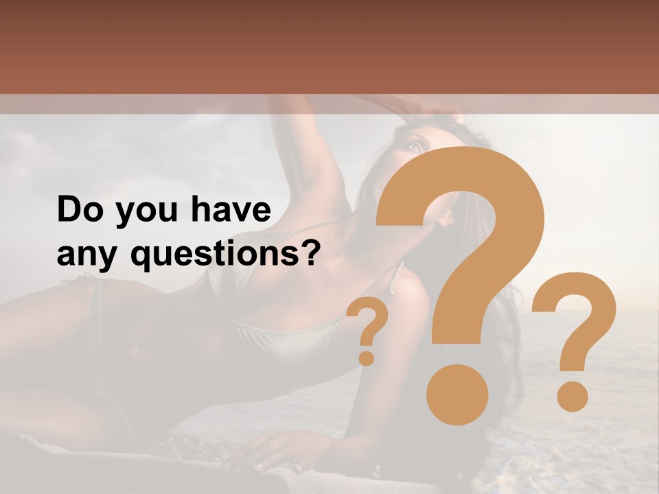 Summer Body Caucasian PowerPoint Template