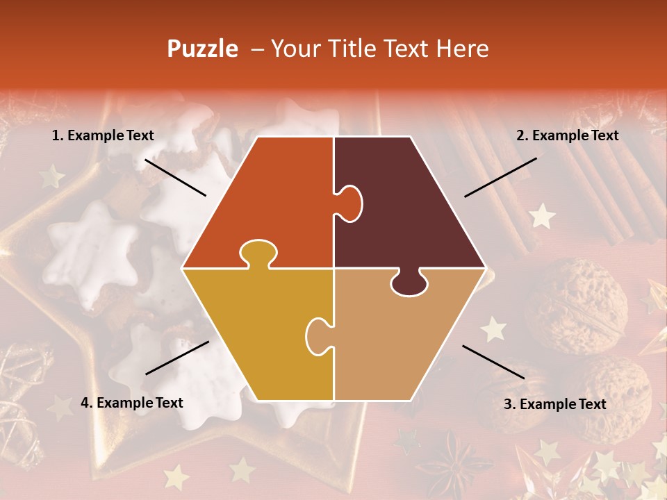 Seasonal Horizontal Gingerbread PowerPoint Template