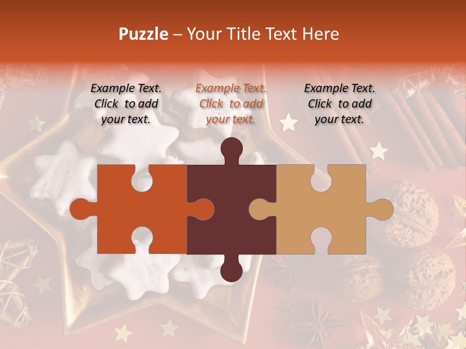 Seasonal Horizontal Gingerbread PowerPoint Template