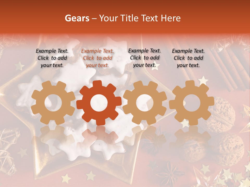 Seasonal Horizontal Gingerbread PowerPoint Template