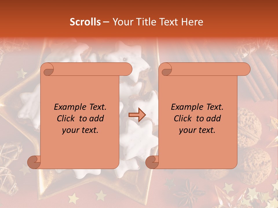 Seasonal Horizontal Gingerbread PowerPoint Template