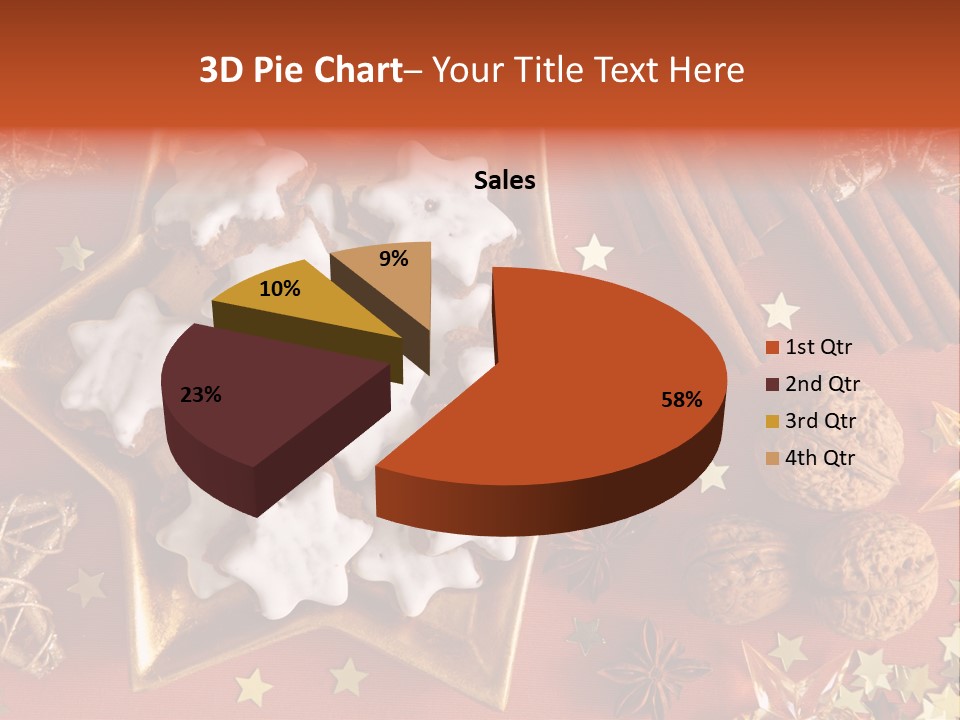 Seasonal Horizontal Gingerbread PowerPoint Template