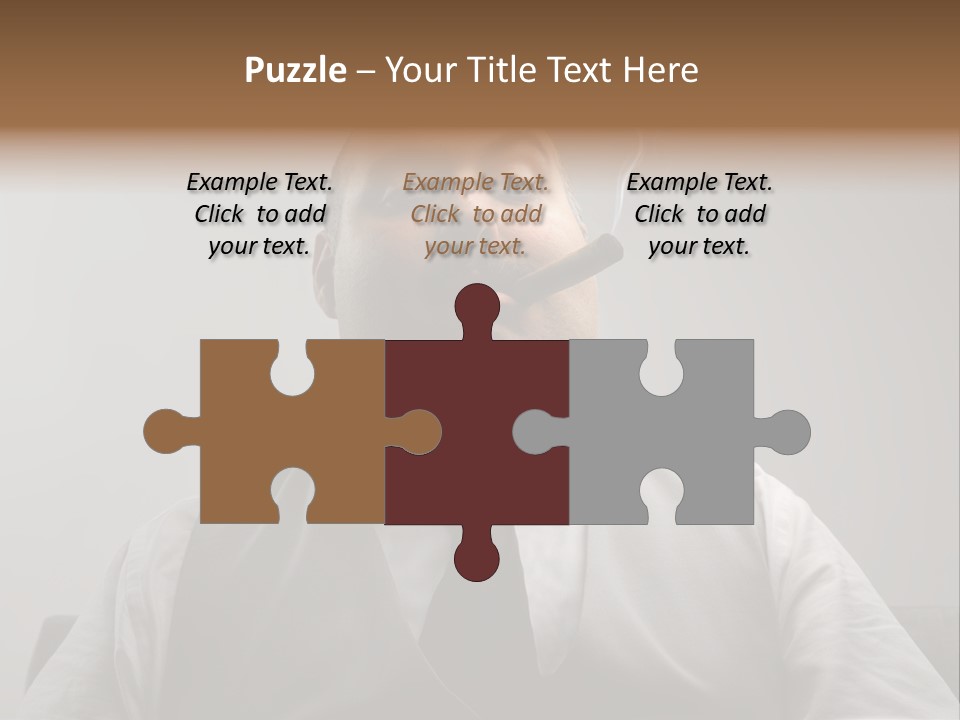 Caucasian Mustache Chief PowerPoint Template