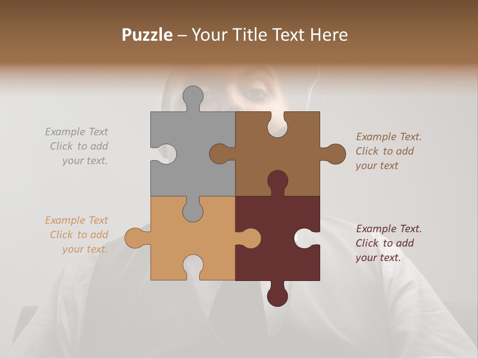 Caucasian Mustache Chief PowerPoint Template