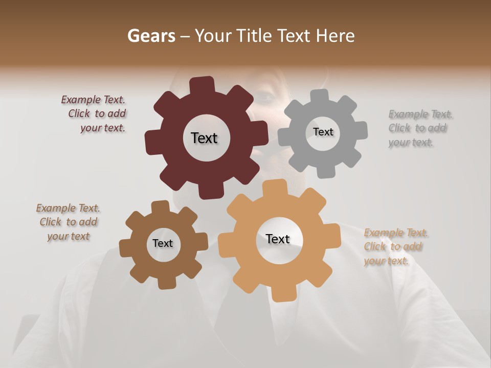 Caucasian Mustache Chief PowerPoint Template