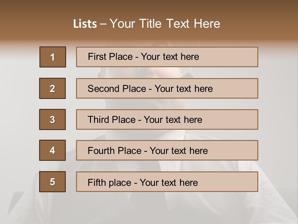 Caucasian Mustache Chief PowerPoint Template