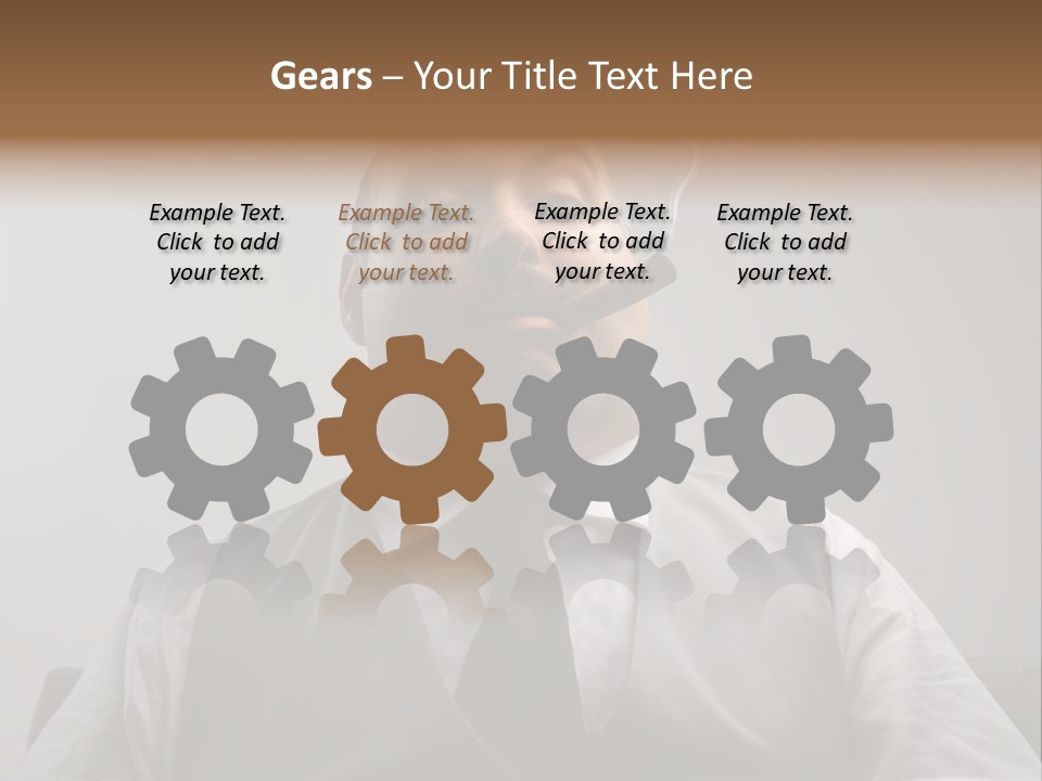 Caucasian Mustache Chief PowerPoint Template