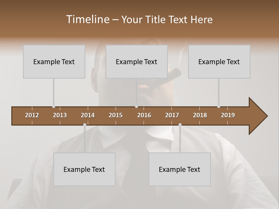 Caucasian Mustache Chief PowerPoint Template