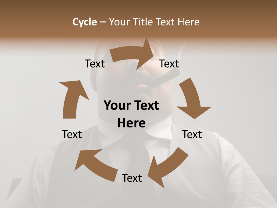 Caucasian Mustache Chief PowerPoint Template