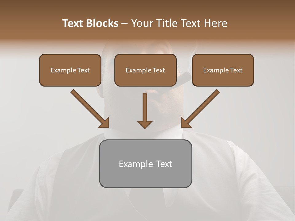 Caucasian Mustache Chief PowerPoint Template