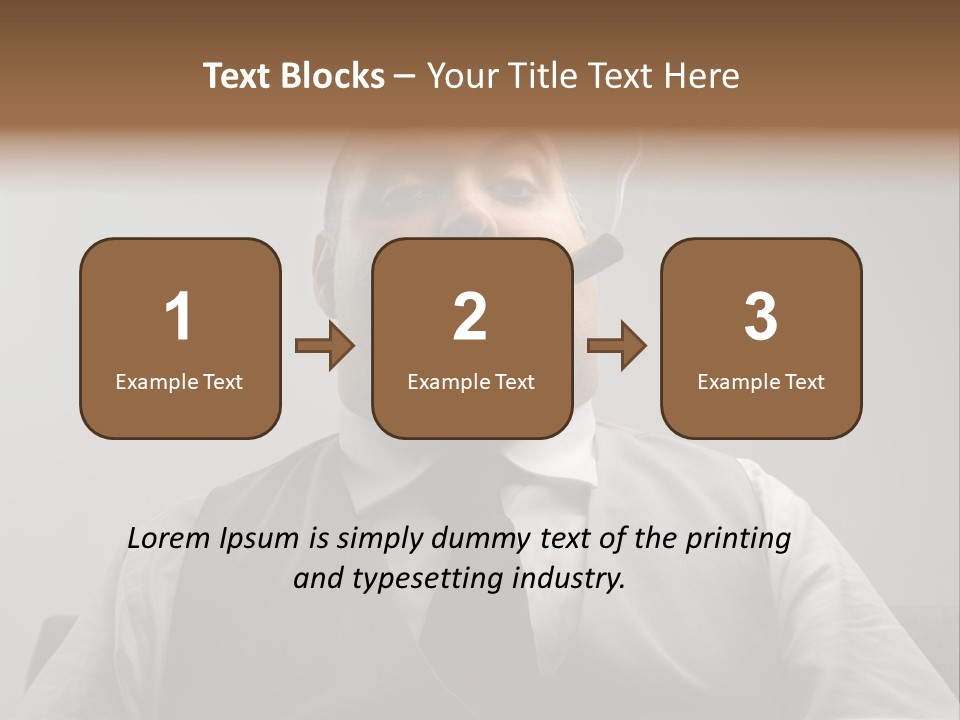 Caucasian Mustache Chief PowerPoint Template