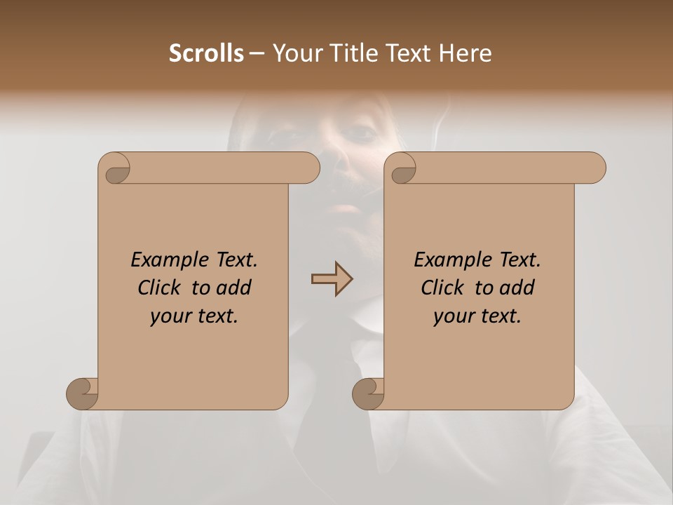 Caucasian Mustache Chief PowerPoint Template