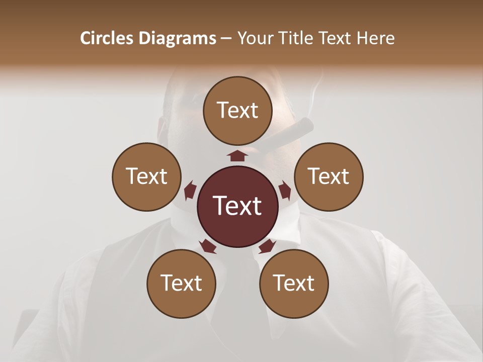 Caucasian Mustache Chief PowerPoint Template