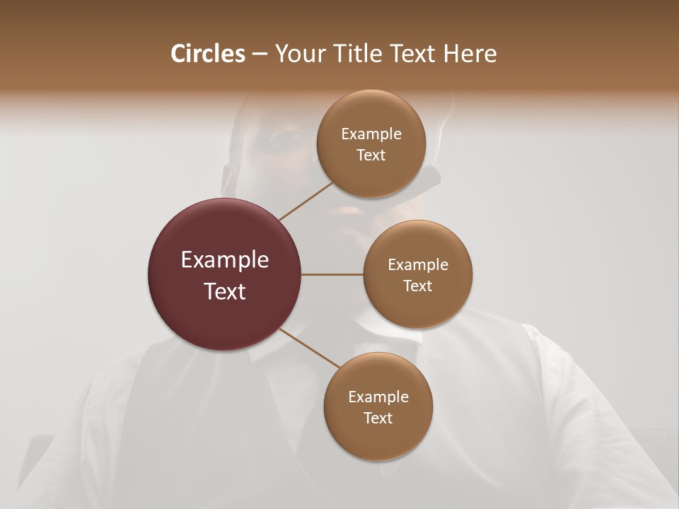 Caucasian Mustache Chief PowerPoint Template