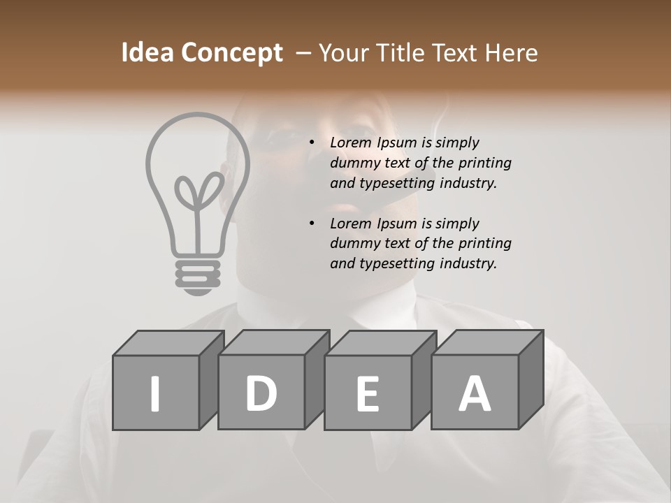 Caucasian Mustache Chief PowerPoint Template