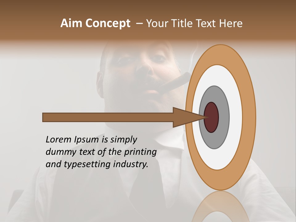 Caucasian Mustache Chief PowerPoint Template