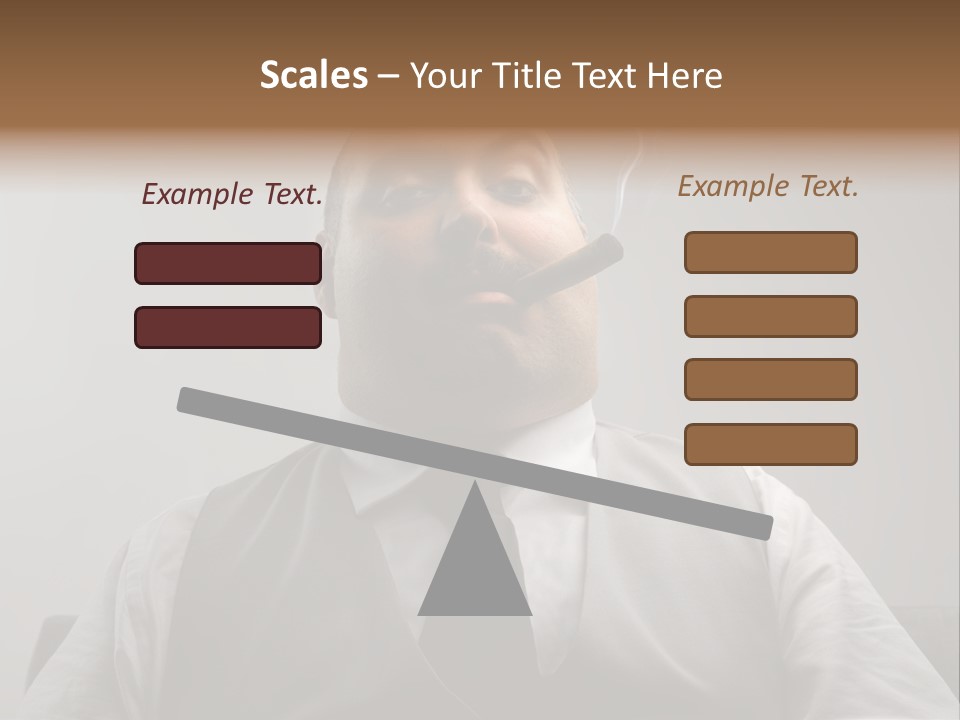 Caucasian Mustache Chief PowerPoint Template