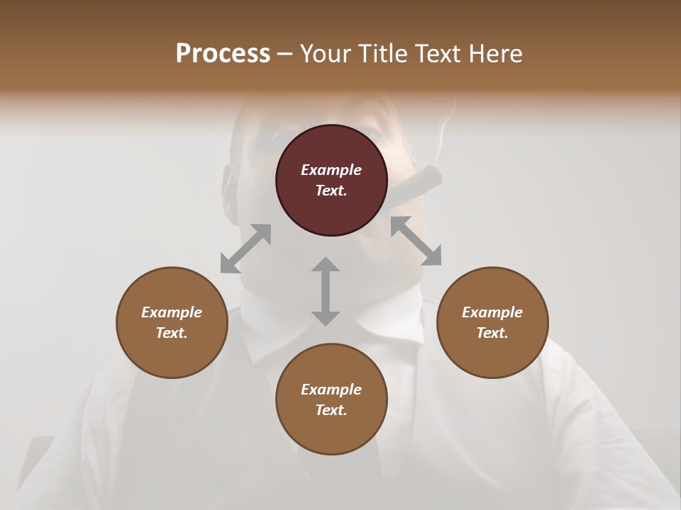 Caucasian Mustache Chief PowerPoint Template