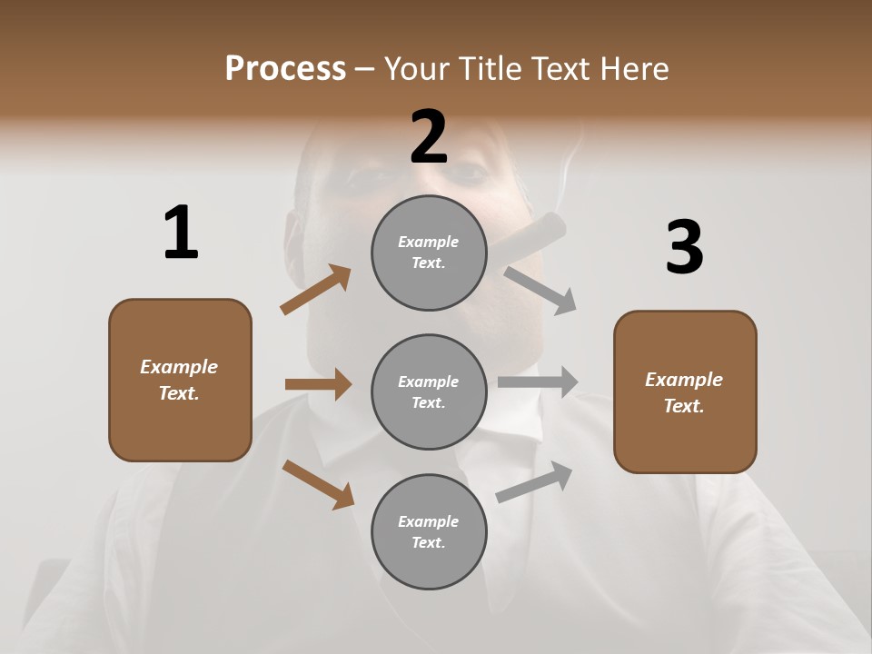 Caucasian Mustache Chief PowerPoint Template