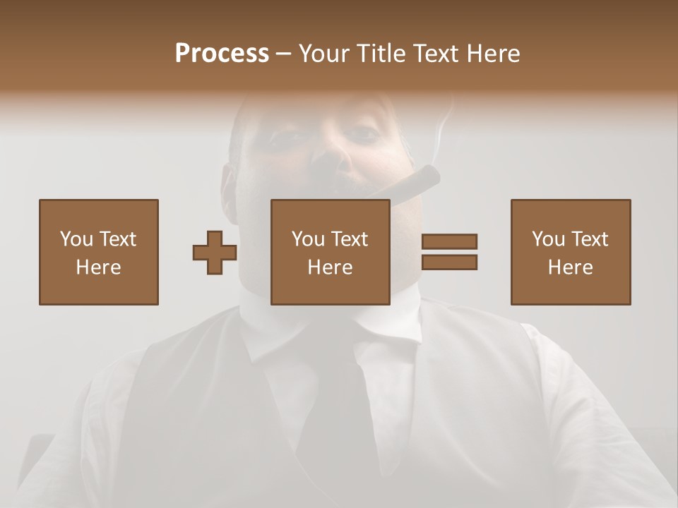 Caucasian Mustache Chief PowerPoint Template