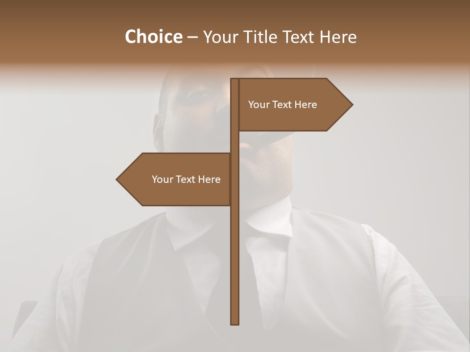 Caucasian Mustache Chief PowerPoint Template