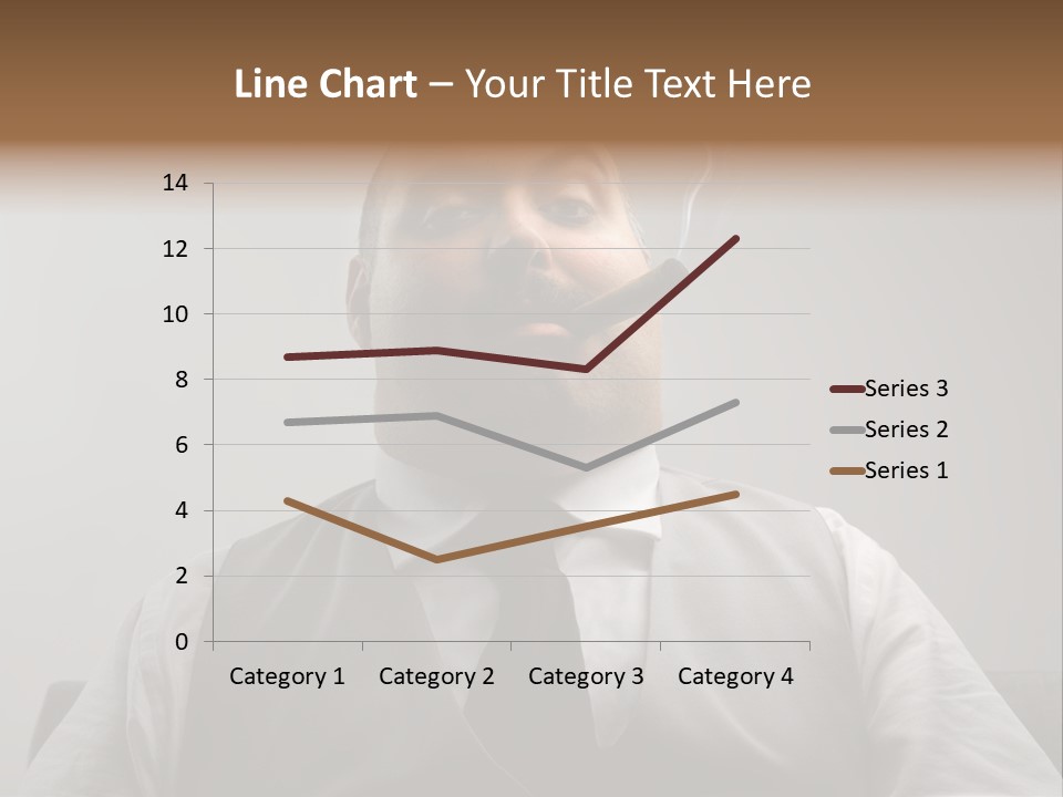 Caucasian Mustache Chief PowerPoint Template