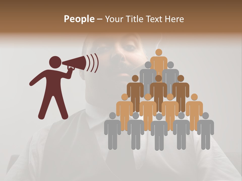 Caucasian Mustache Chief PowerPoint Template