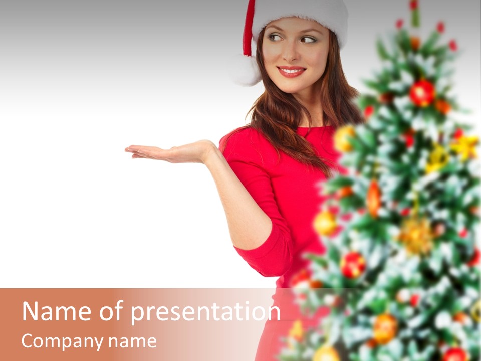 Woman Holiday Young PowerPoint Template