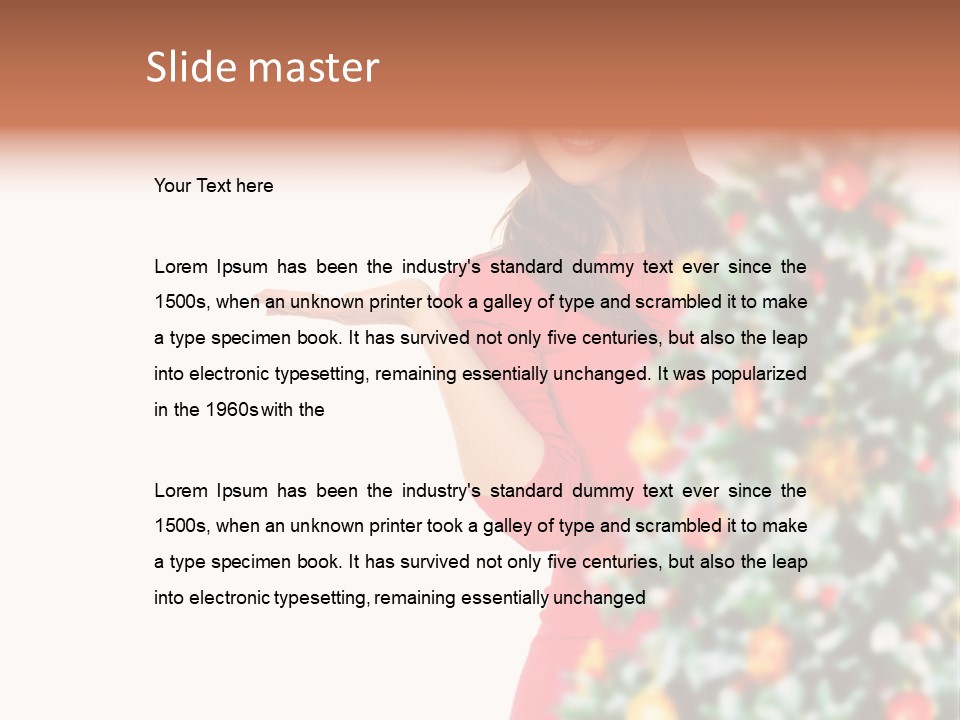 Woman Holiday Young PowerPoint Template