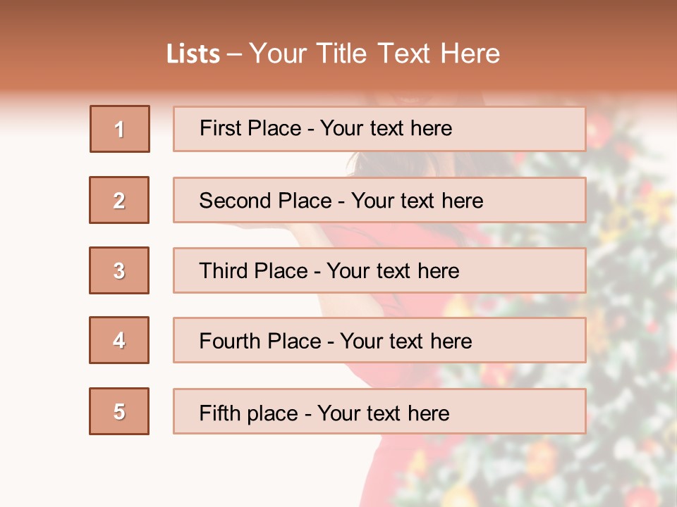 Woman Holiday Young PowerPoint Template