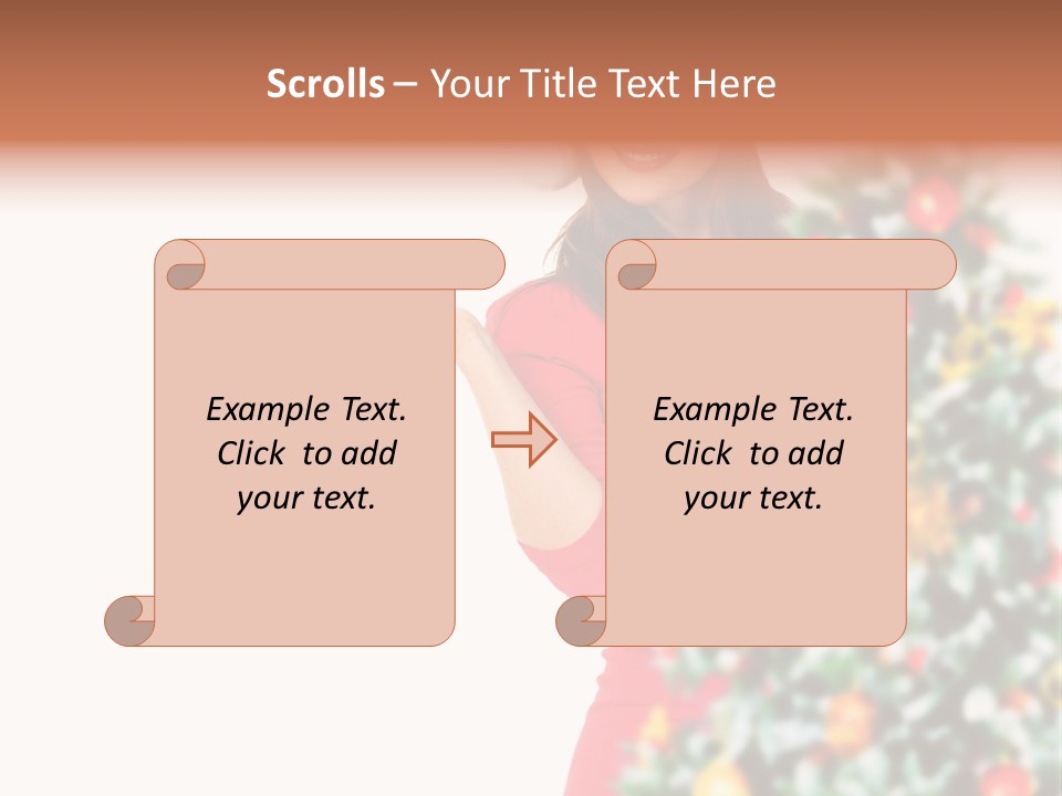 Woman Holiday Young PowerPoint Template