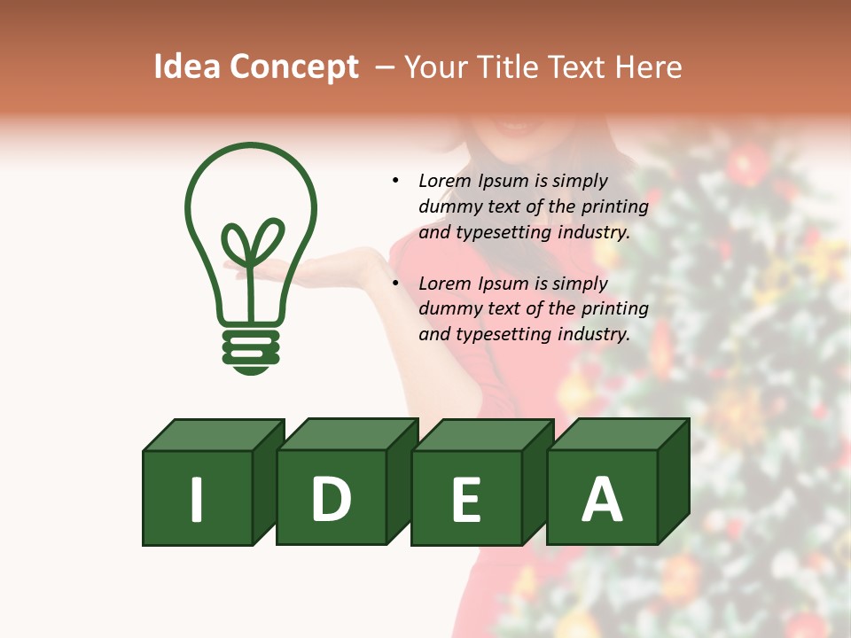 Woman Holiday Young PowerPoint Template