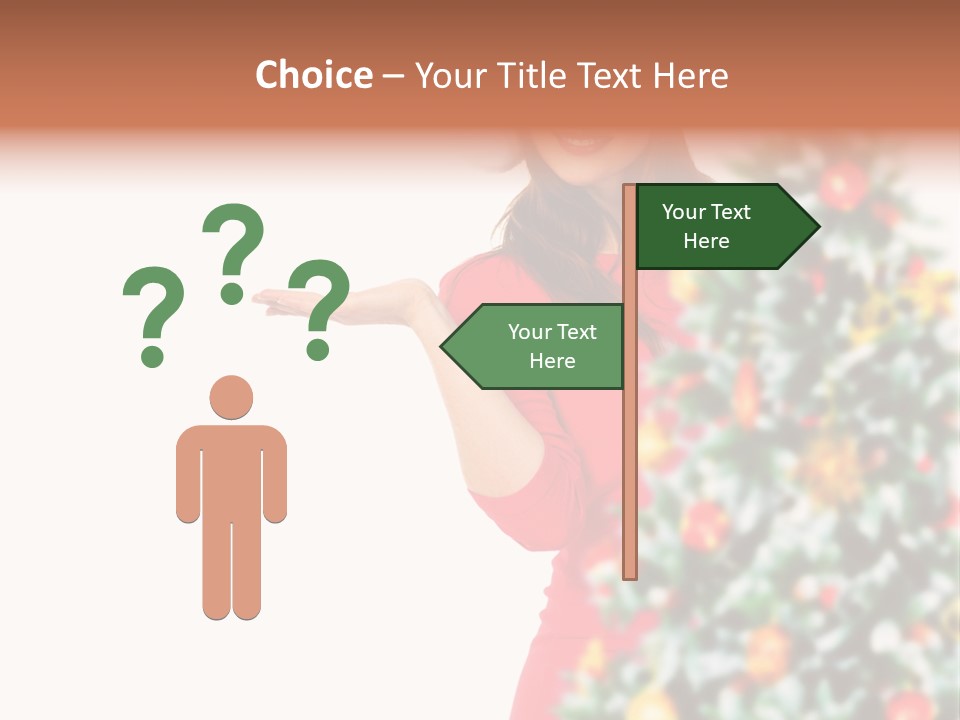 Woman Holiday Young PowerPoint Template