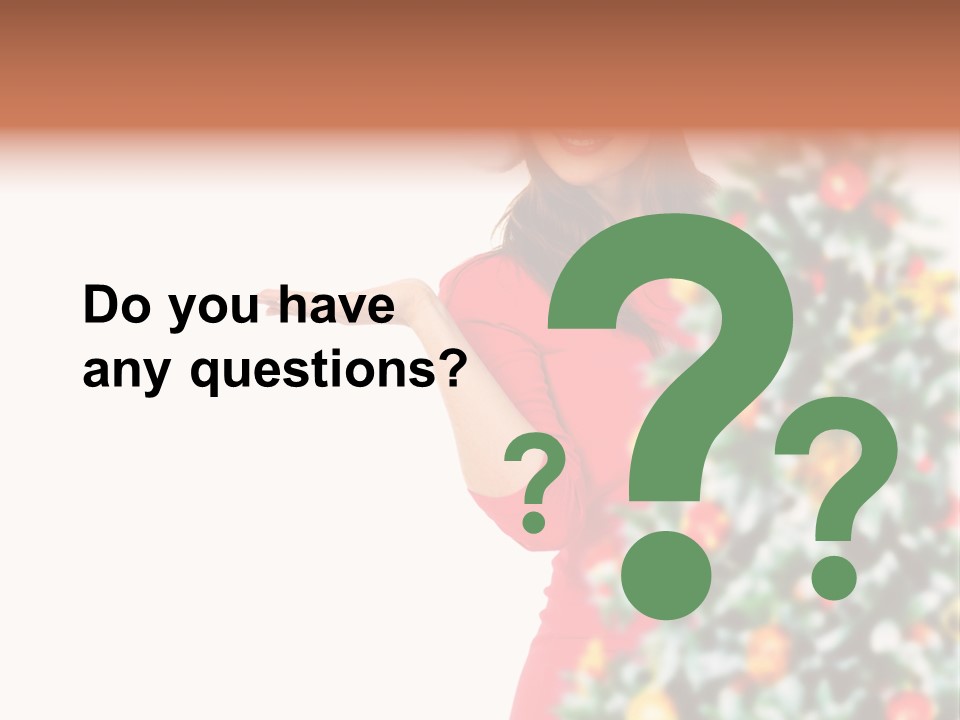 Woman Holiday Young PowerPoint Template