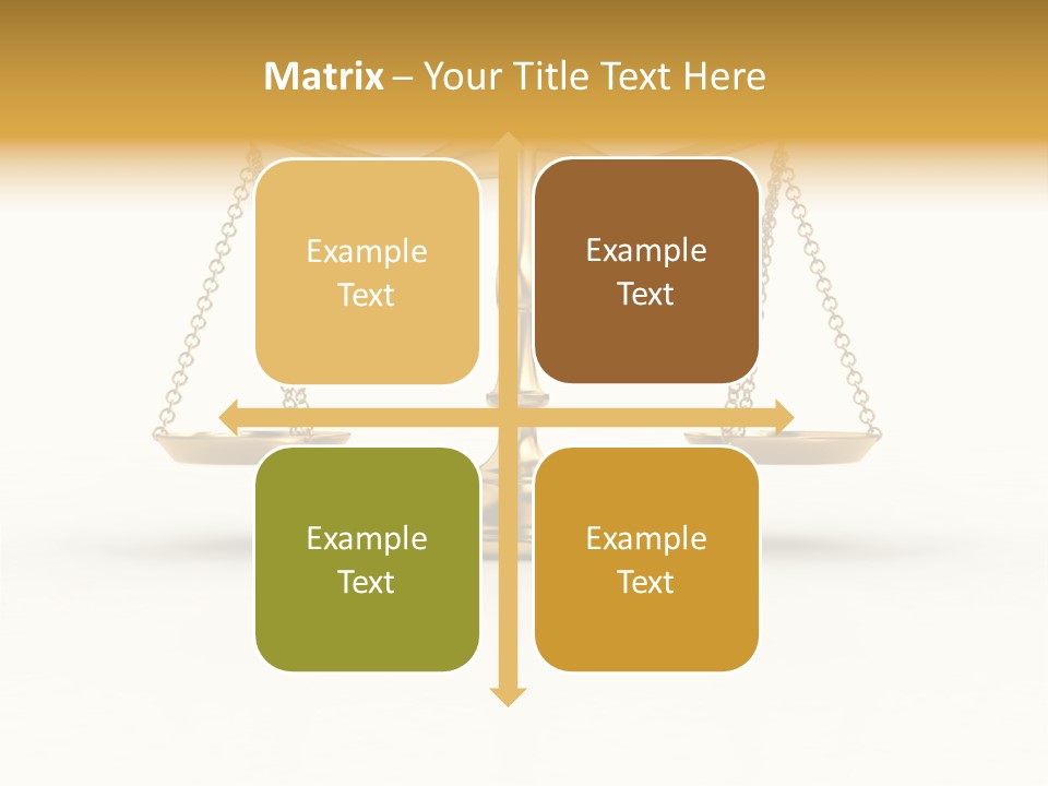 Justice Gold White PowerPoint Template
