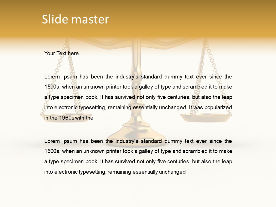 Justice Gold White PowerPoint Template