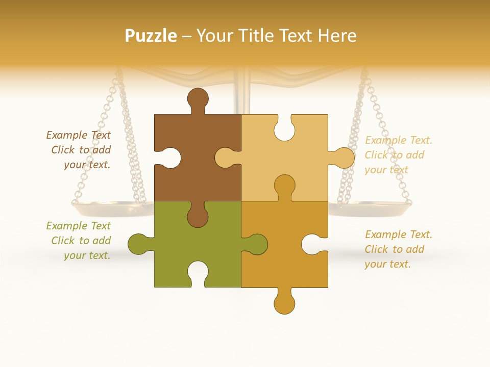 Justice Gold White PowerPoint Template