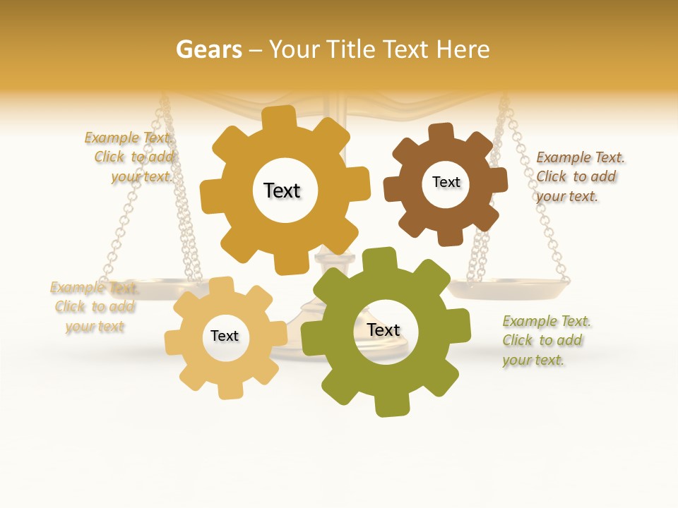 Justice Gold White PowerPoint Template
