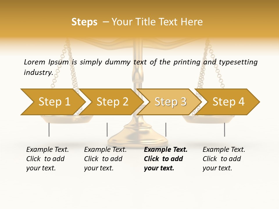 Justice Gold White PowerPoint Template