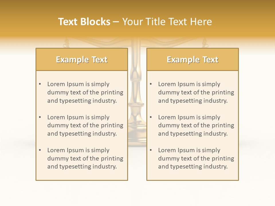 Justice Gold White PowerPoint Template