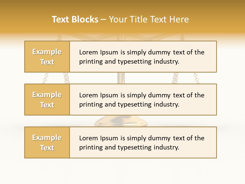 Justice Gold White PowerPoint Template