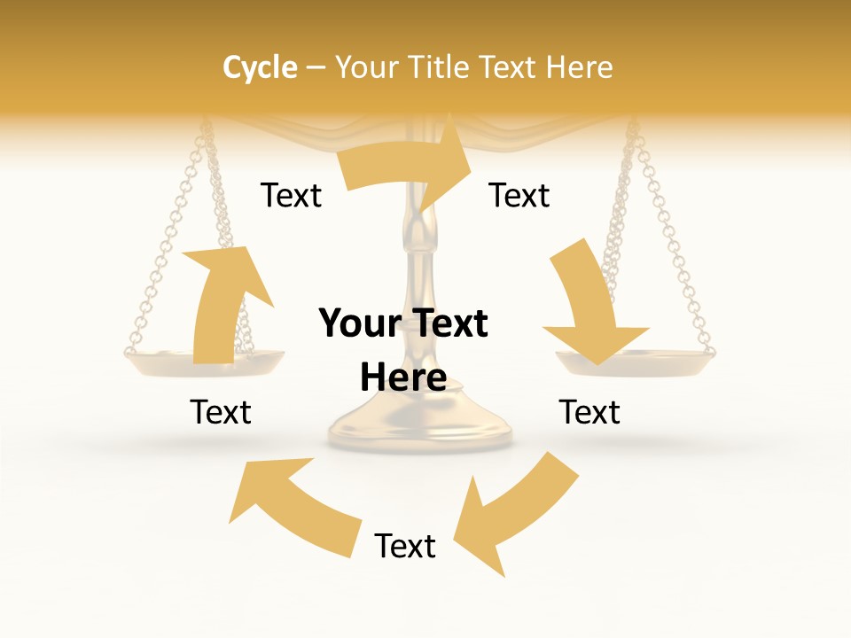 Justice Gold White PowerPoint Template