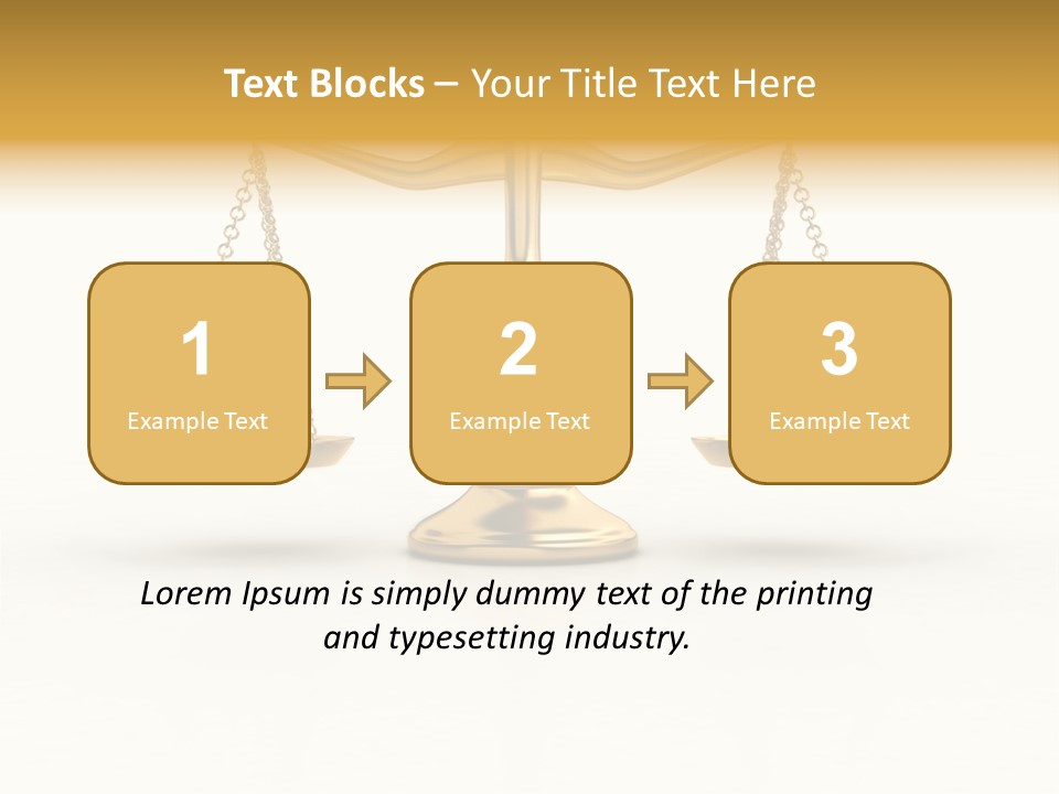 Justice Gold White PowerPoint Template
