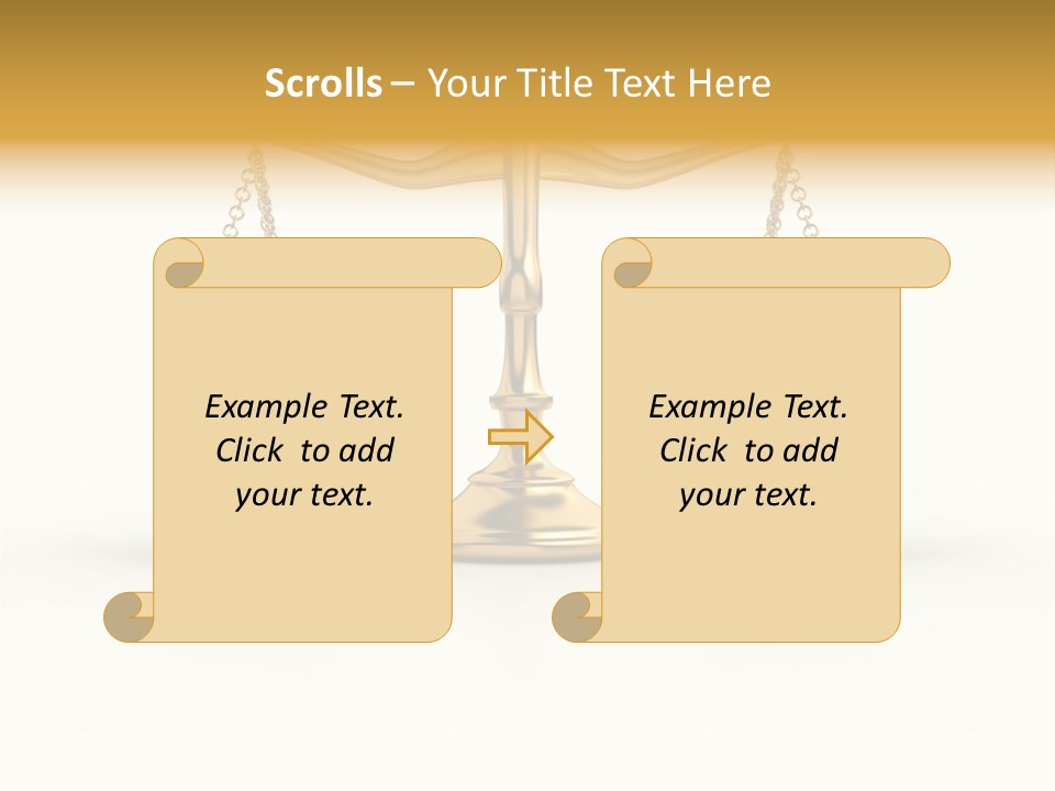 Justice Gold White PowerPoint Template